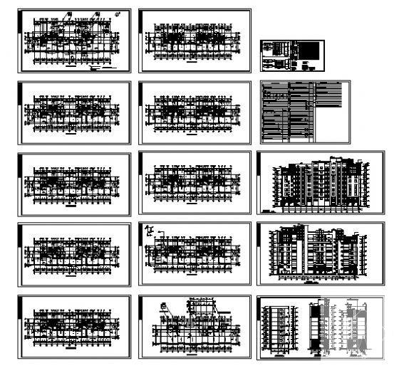 9层度假公寓建筑CAD图纸 - 3