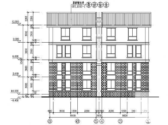 4层双联排别墅建筑CAD图纸 - 1