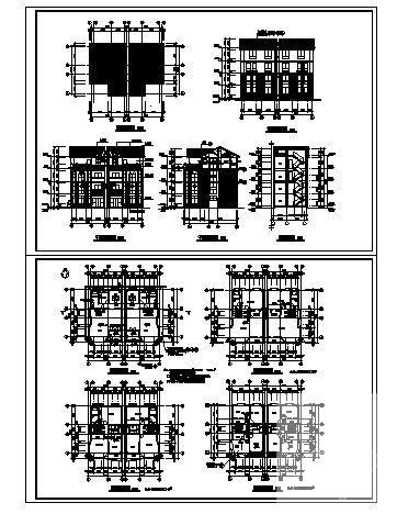 4层双联排别墅建筑CAD图纸 - 3