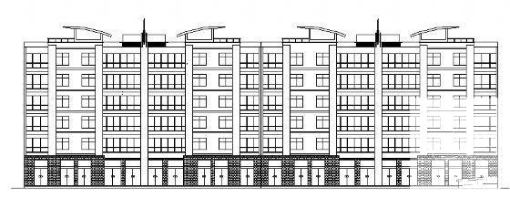 6层商住楼建筑施工CAD图纸 - 2