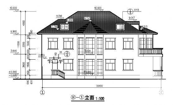 小型2层别墅建筑CAD施工图纸 - 4