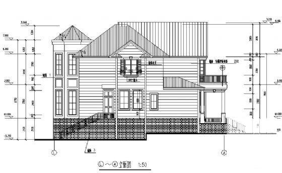 详细2层别墅建筑CAD施工图纸 - 3