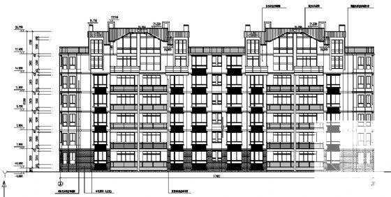 6层异形柱住宅楼建筑施工CAD图纸（砖混结构） - 1