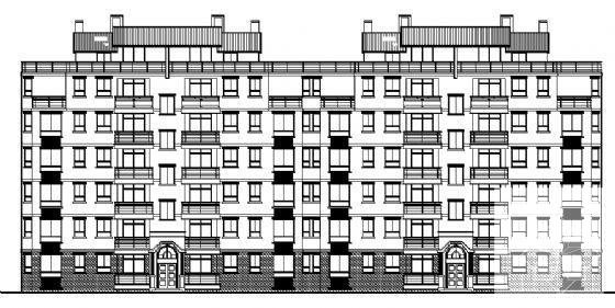 6层异形柱住宅楼建筑施工CAD图纸（砖混结构） - 2