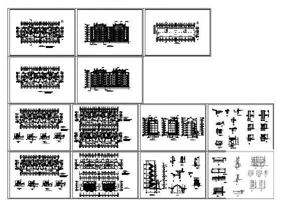 6层异形柱住宅楼建筑施工CAD图纸（砖混结构） - 3