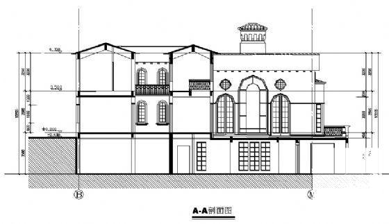 3层别墅建筑CAD图纸 - 2