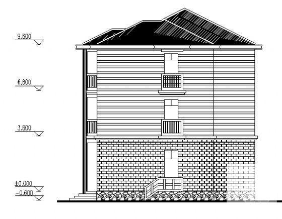 3层别墅建筑方案设计CAD图纸 - 2