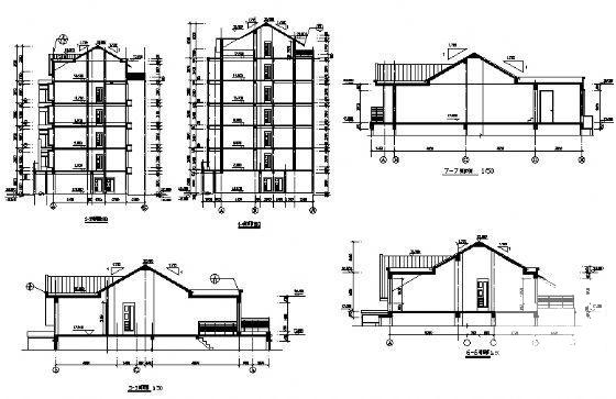 5层带阁楼的住宅建筑CAD施工图纸 - 2