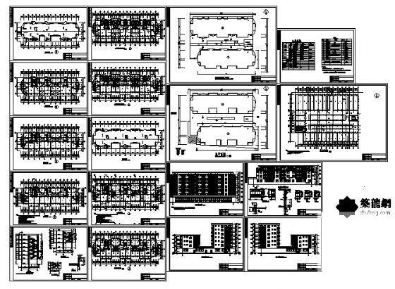 江南6层（加复式）花园住宅楼建筑方案设计CAD图纸（砖混结构） - 3