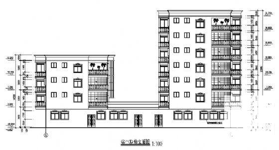 江南6层（加复式）花园住宅楼建筑方案设计CAD图纸（砖混结构） - 4