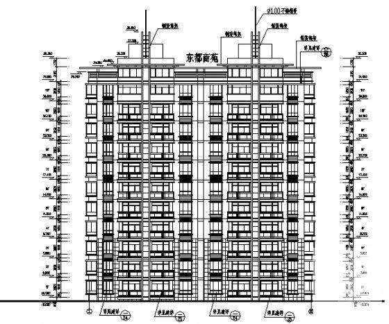 11层住宅楼建筑施工CAD图纸（框剪结构） - 2