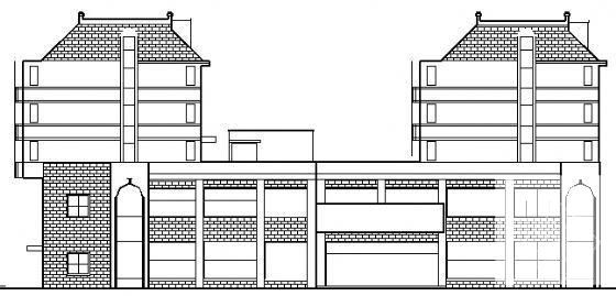 框剪结构5层商住楼建筑设计CAD施工图纸 - 1