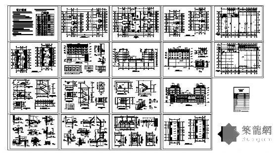 框剪结构5层商住楼建筑设计CAD施工图纸 - 2