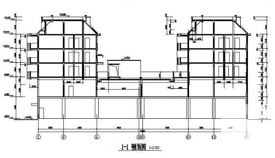 框剪结构5层商住楼建筑设计CAD施工图纸 - 3