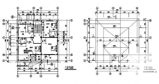 景湖花园3层别墅建筑方案设计CAD施工图纸 - 1
