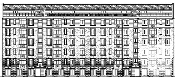 6层砖混住宅楼建筑CAD施工图纸 - 2