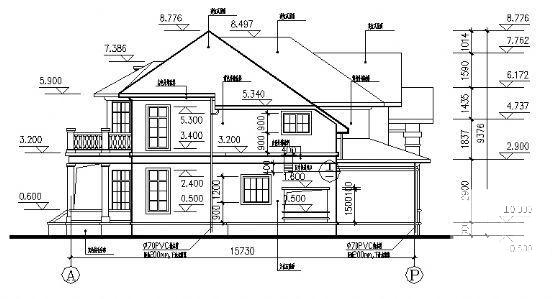 2层别墅建筑CAD图纸 - 4