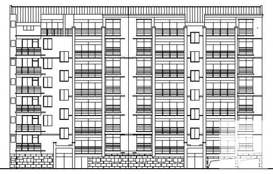 7层砖混结构住宅楼建筑CAD施工图纸 - 2