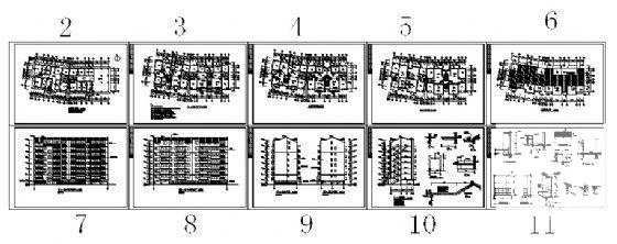 7层砖混结构住宅楼建筑CAD施工图纸 - 3