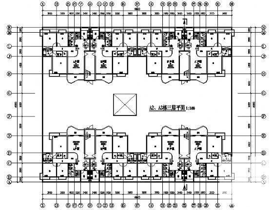 火车站广场8层沿街住宅楼建筑方案设计CAD图纸 - 4