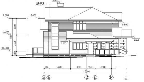 2层别墅设计建筑CAD图纸（294.4平方米） - 2