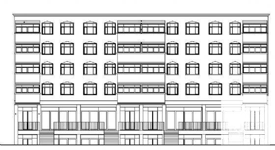 6层商住楼建筑CAD施工图纸 - 1