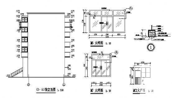 6层商住楼建筑CAD施工图纸 - 4