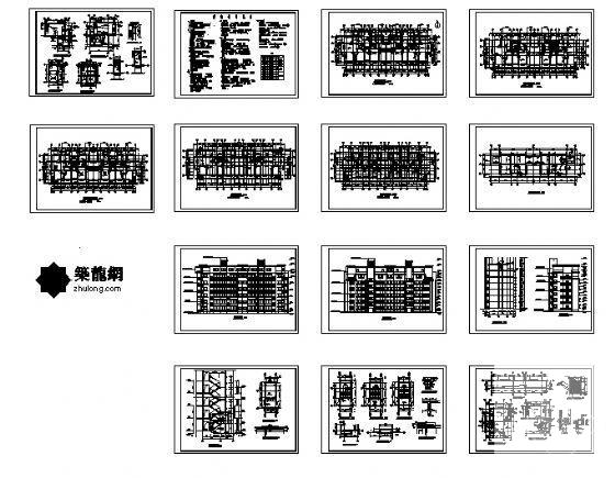 7层框剪结构住宅楼建筑施工CAD图纸 - 1