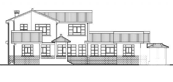 2层国内式古典别墅CAD施工图纸（混合结构） - 4