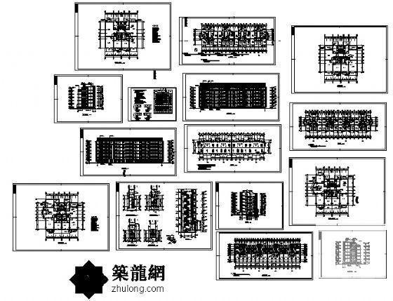 6层跃层式住宅楼建筑CAD施工图纸 - 4