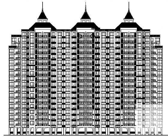 东海花园二期18层4号楼建筑施工CAD图纸（框架结构） - 1