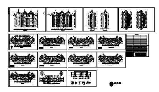 东海花园二期18层4号楼建筑施工CAD图纸（框架结构） - 3