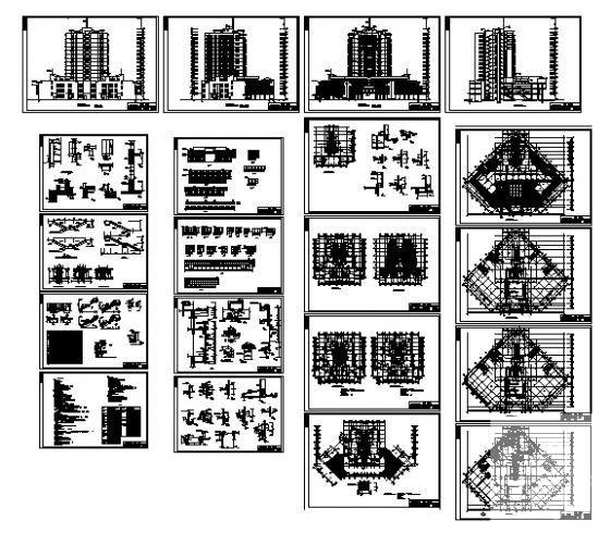 15层商住楼建筑CAD施工图纸 - 2