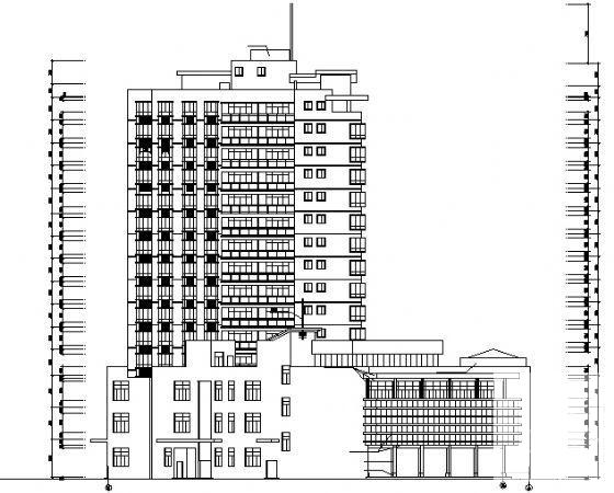 15层商住楼建筑CAD施工图纸 - 4