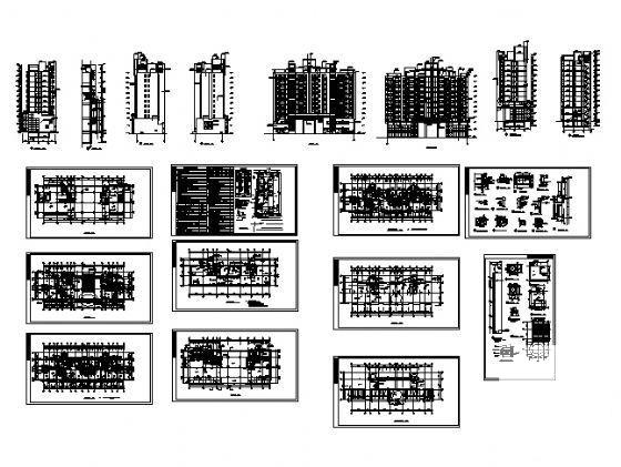 12层商住楼建筑施工CAD图纸 - 2