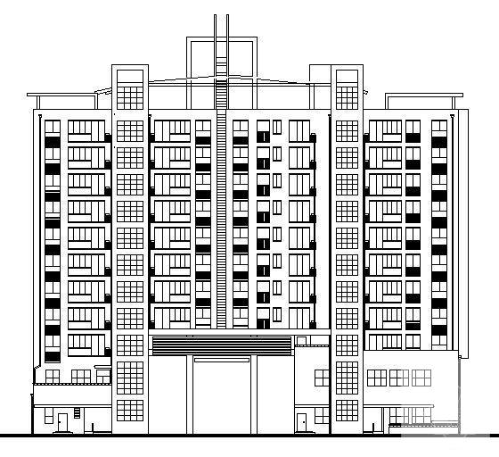12层商住楼建筑施工CAD图纸 - 4