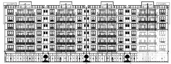 7层底商住宅楼建筑施工CAD图纸 - 4