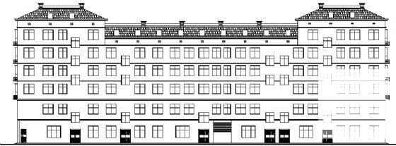 6层框架结构商服楼建筑、结构CAD图纸及计算书 - 1