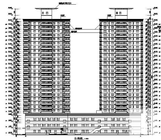 地上26层地下2层商住楼建筑设计CAD施工图纸 - 2