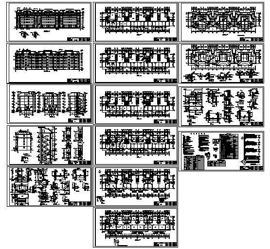 5层砖混住宅楼建筑施工CAD图纸 - 2