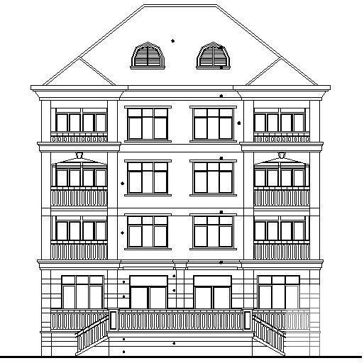 简单4层住宅楼建筑CAD施工图纸 - 2