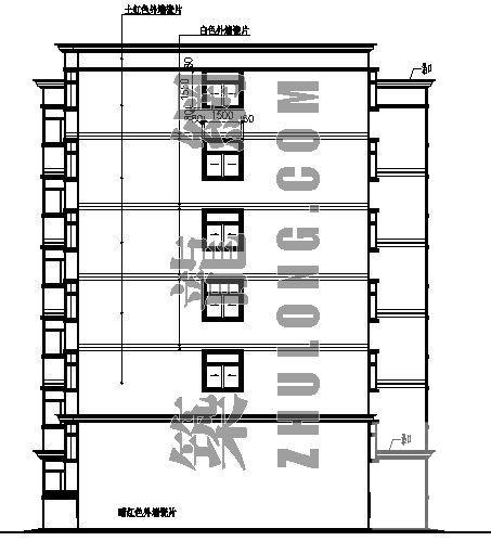 简单6层住宅楼建筑CAD施工图纸 - 1