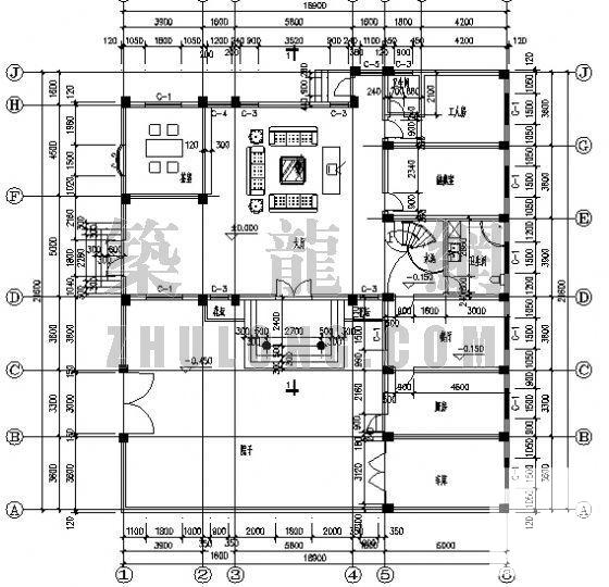 精美3层别墅建筑CAD施工图纸 - 2