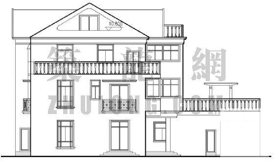 精美3层别墅建筑CAD施工图纸 - 4