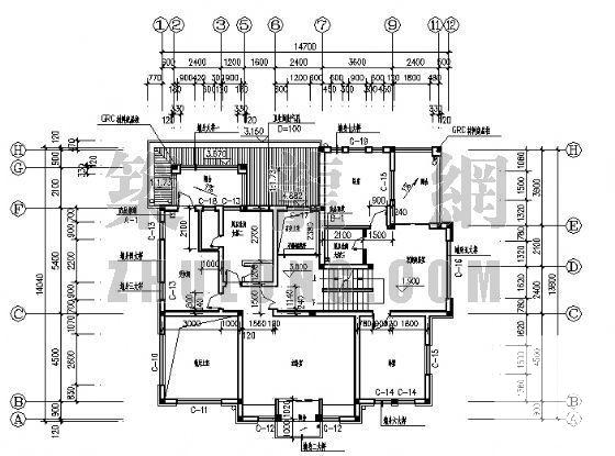 2层独立别墅建筑CAD施工图纸 - 2