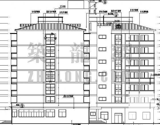 7层学生宿舍建筑CAD施工图纸 - 2