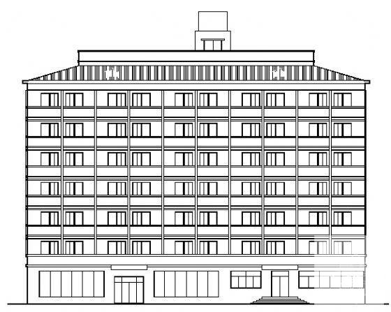 7层学生宿舍建筑CAD施工图纸 - 3