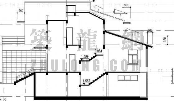 精美的2层别墅建筑CAD图纸 - 2