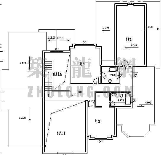 大型别墅建筑结构CAD施工图纸 - 3