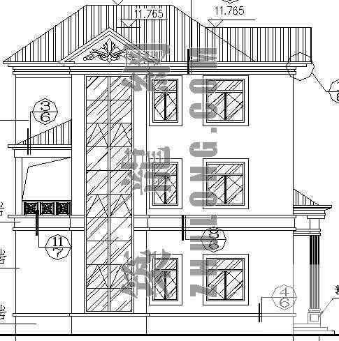 3层别墅建筑CAD施工图纸 - 3